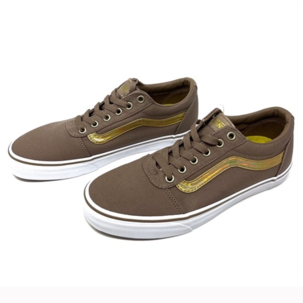 Vans Ward Deluxe Old Skool Tan Gold Sneakers NWOT